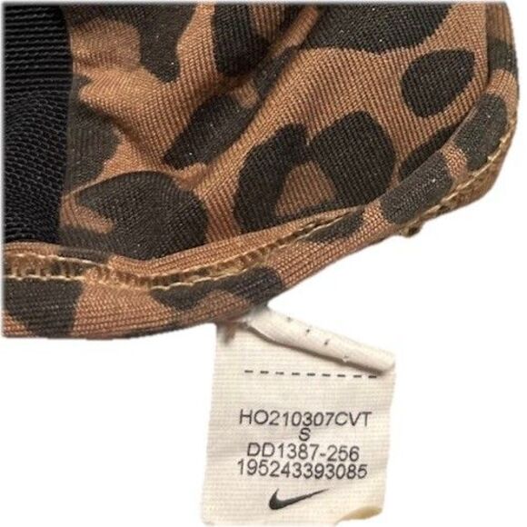 Nike Sports Bra Leopard Styling Cheetah See Through Missing Padding & Tags Sz S - Picture 8 of 9